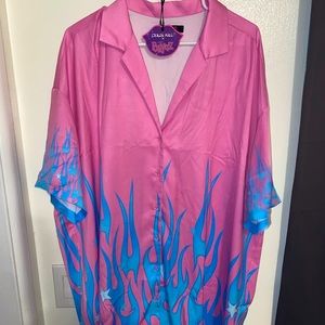 Dolls Kills x Delia’s Oversized Button Up💙💗🔥